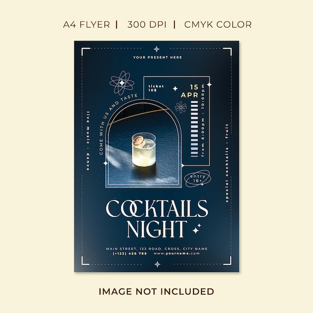 A blue book with the title'cocktails night'on it