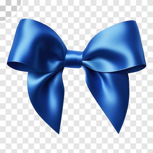 Blue bow isolated on transparent background