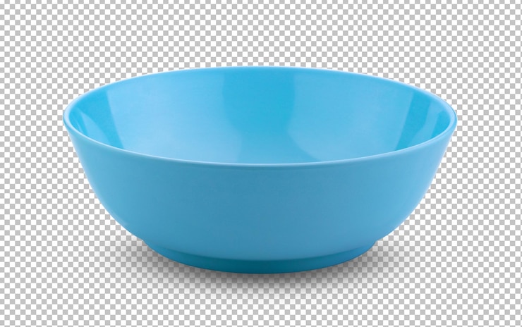 PSD blue bowl isolated on alpha layer