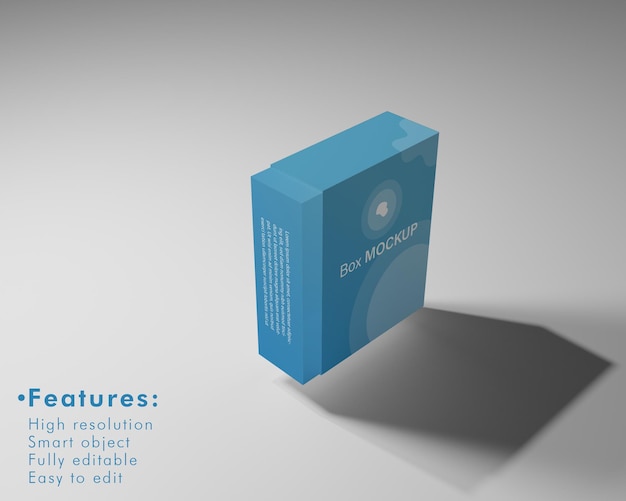 Blue box mockup