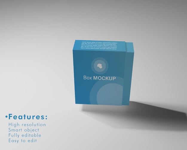 Blue box mockup