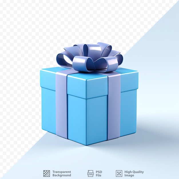 Blue box on transparent background