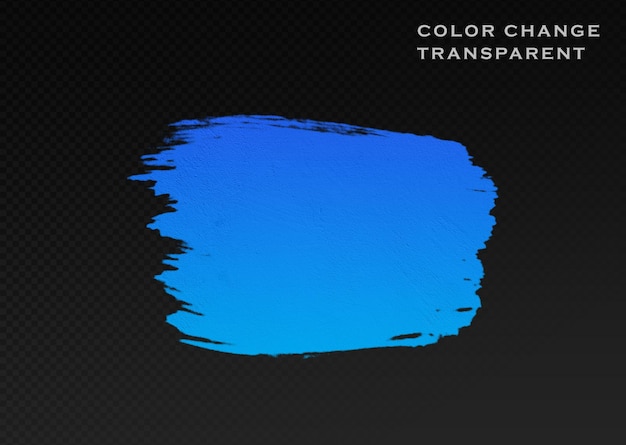 PSD blue brush stock set on transparent background