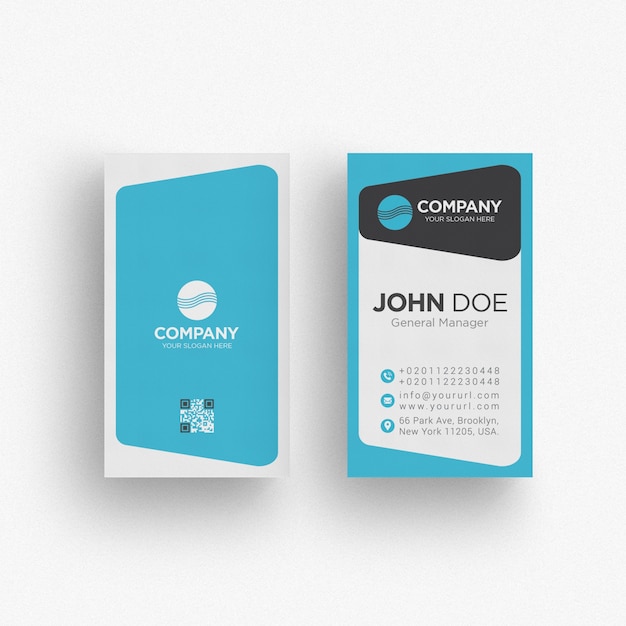 PSD blue business card template