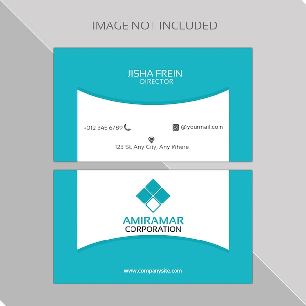 PSD blue business card template