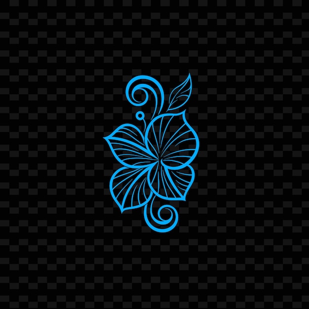 PSD blue butterfly on a black background