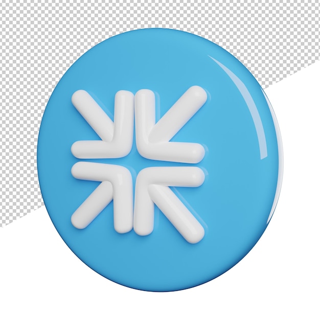 A blue button with the white arrows on the bottom.