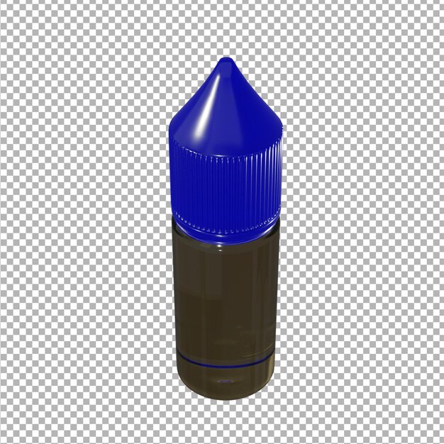 Blue cap dropper bottle mockup