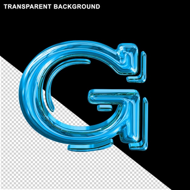 blue capital letter g