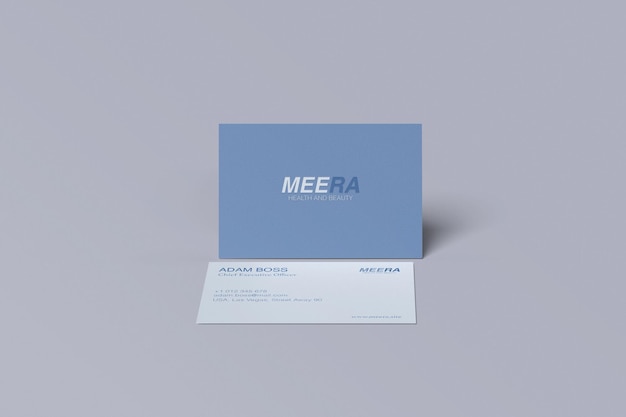 A blue card with the name mear ra on it