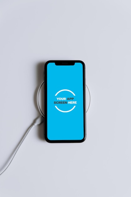 a blue cell phone with the words'fast food'on it