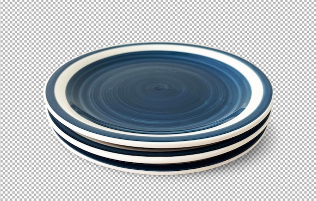 PSD blue ceramic plate isolated