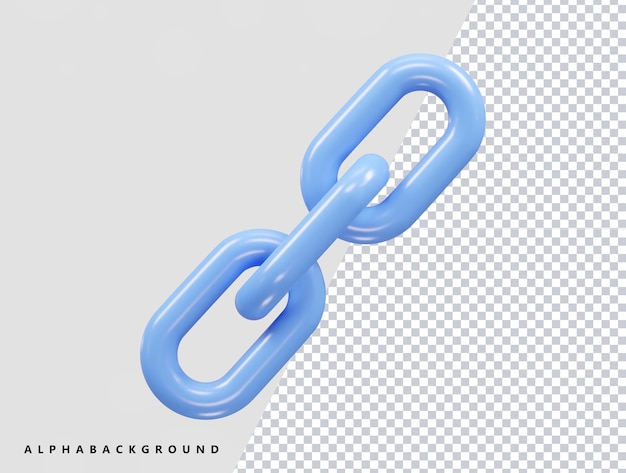 Blue chain on a gray background