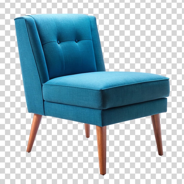 PSD 透明な背景に隔離された青い椅子
