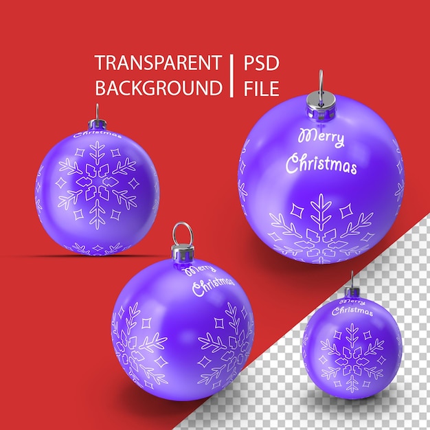 PSD blue christmas ball png