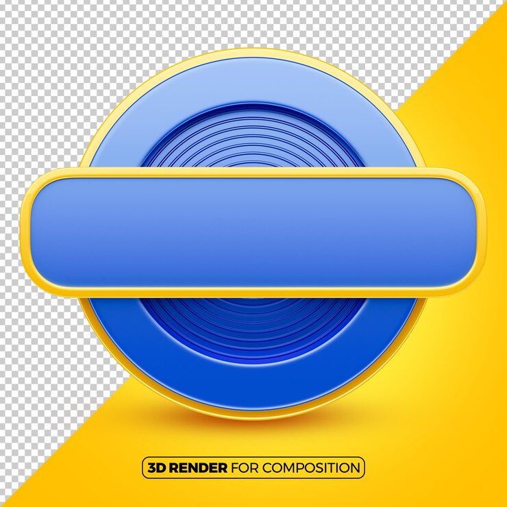PSD a blue circle with a blue frame
