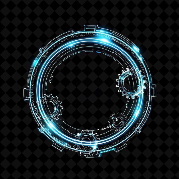 Un cerchio blu con le lettere 