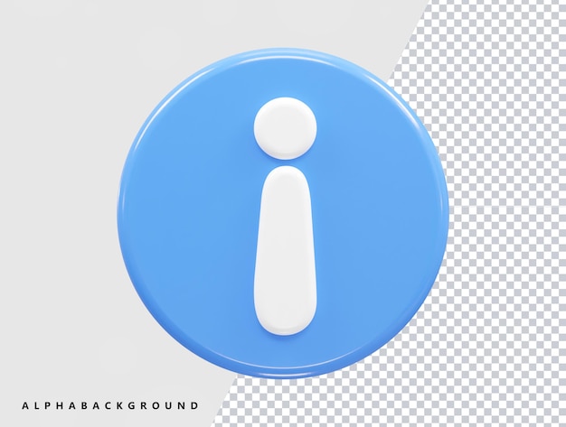 PSD a blue circle with a white letter i on it