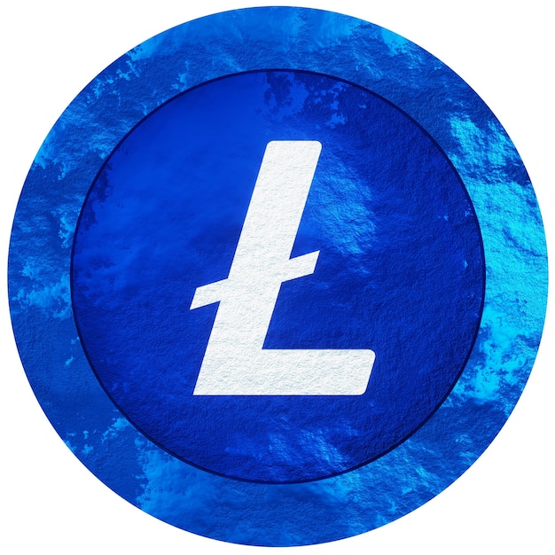 Синий круг с белым логотипом, на котором написано "л"