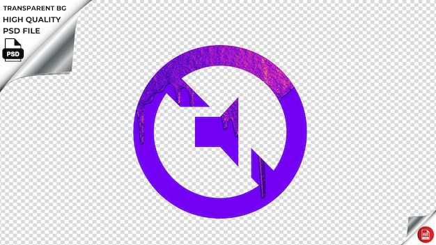 PSD a blue circle with the word arrow on it