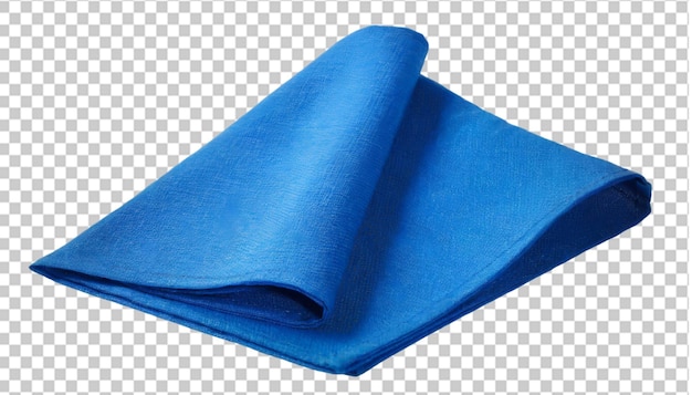 PSD 透明な背景に分離された青い布ナプキン