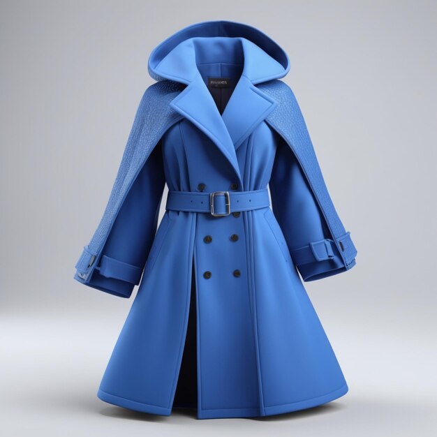 Blue coat psd on a white background