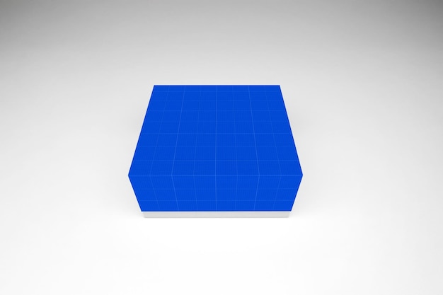 ブルーキューブ 3D レンダリング
