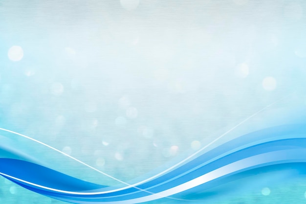 PSD modello di cornice curva blu su uno sfondo scintillante