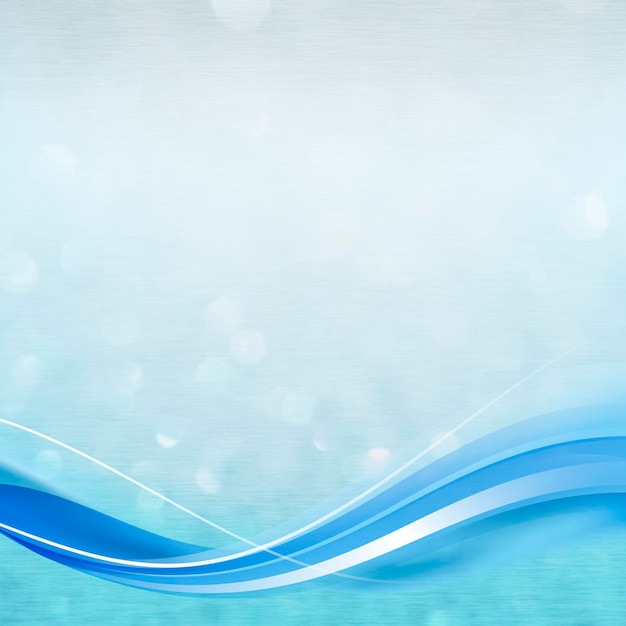 PSD blue curve frame template on a glittery background