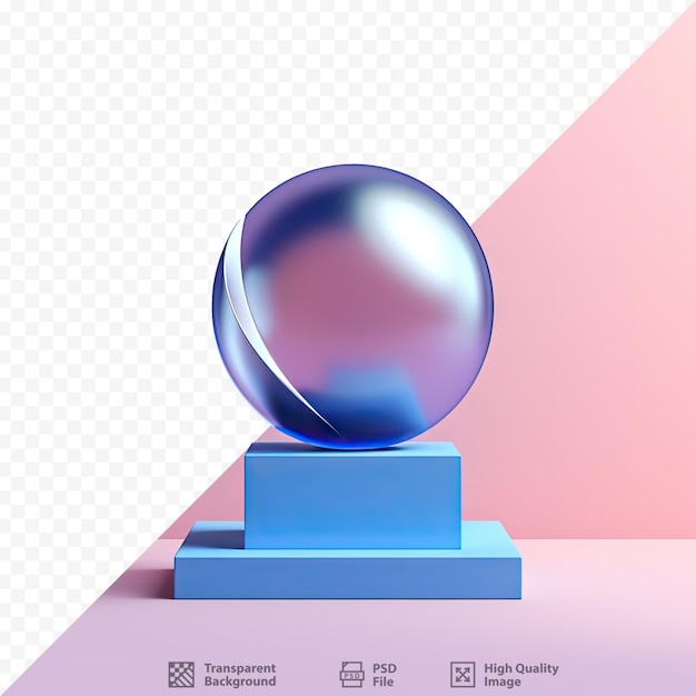 A blue design of the year isolated on transparent background