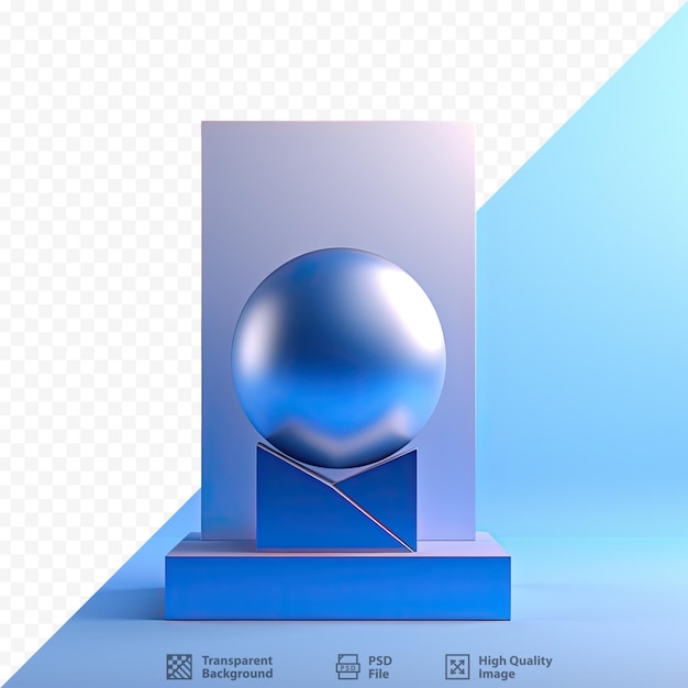 PSD a blue design of the year isolated on transparent background