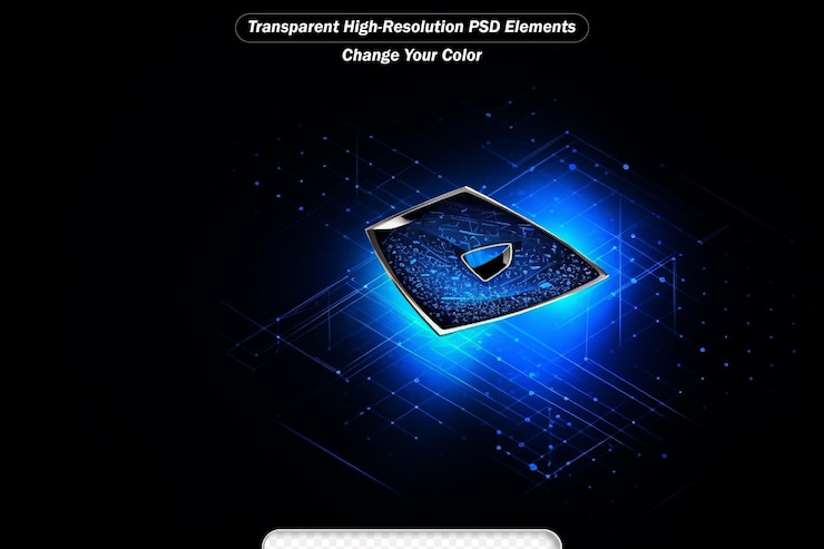 PSD 이더리움의 3d 동전과 함께 푸른 디지털 암호화폐 포스터