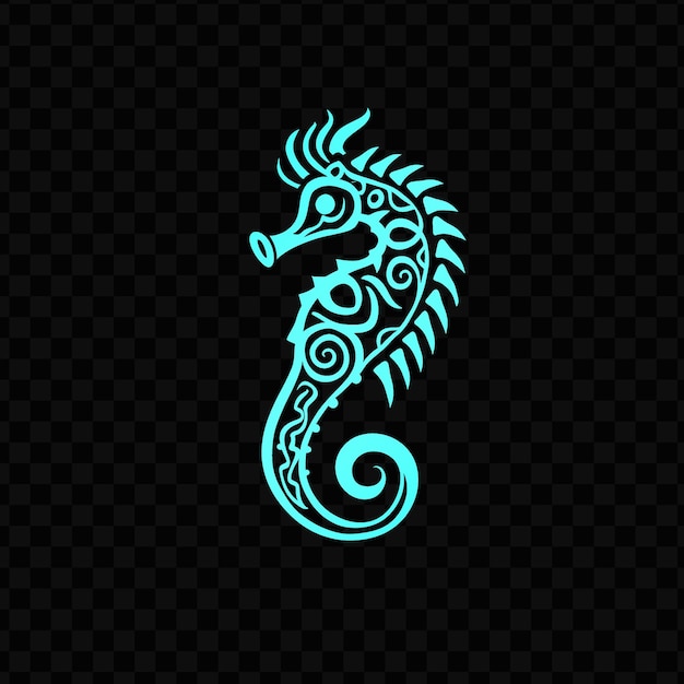 PSD blue dragon on the black background