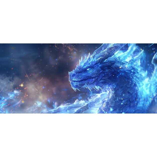 PSD blue dragon wallpaper image