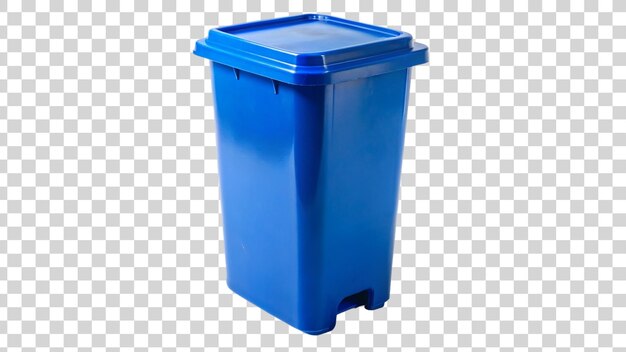 Blue dustbin box isolated on transparent background