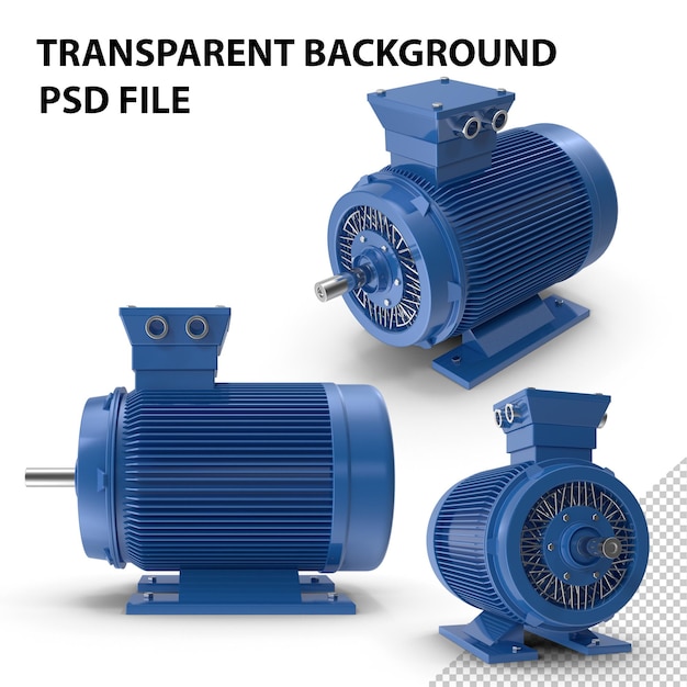 PSD blue electric motor png