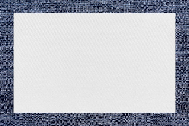 Blue fabric frame on white background vector