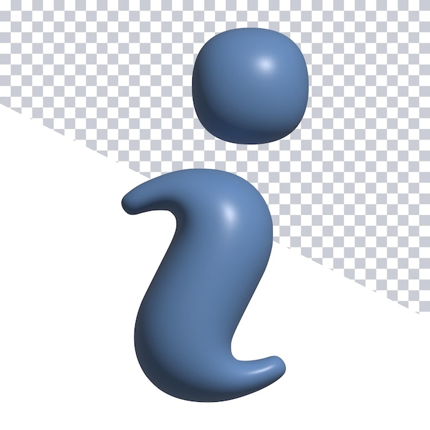 A blue figure with the letter i in the middle.