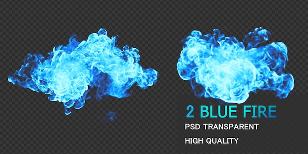 Blue fire design premium psd