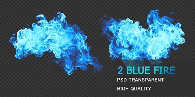 Blue Fire-ontwerp premium psd