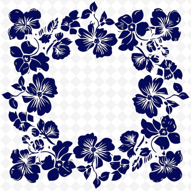 PSD a blue floral design with the word twi on it