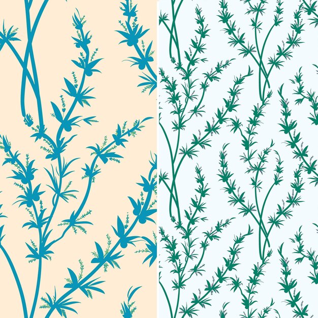 PSD the blue floral wallpapers in the style of the book by walter schloss