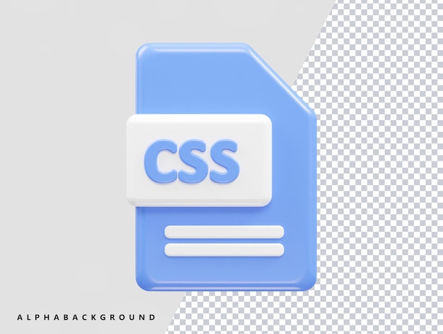 PSD a blue folder with css written on it