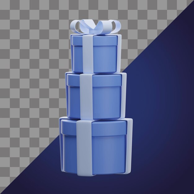 PSD blue gift box