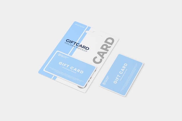 A blue gift card from the gift card company.