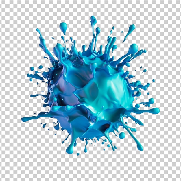 blue glitters on a transparent background