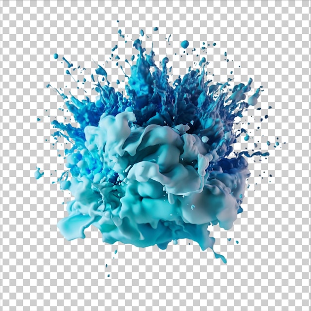 blue glitters on a transparent background