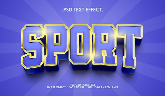 Blue gold text style effect