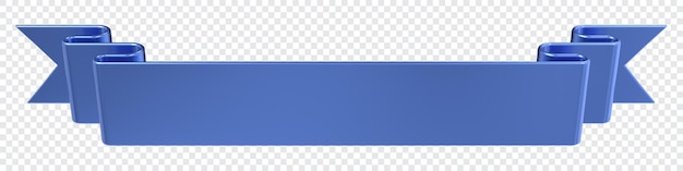 PSD 파란 황금 리본 배너 3d 렌더링 파란 금 리본 또는 라벨 배너 기호 3d 랜더링