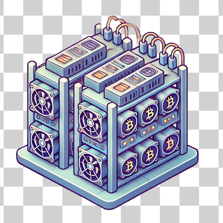 PSD a blue and gray drawing of a machine with the word key on it